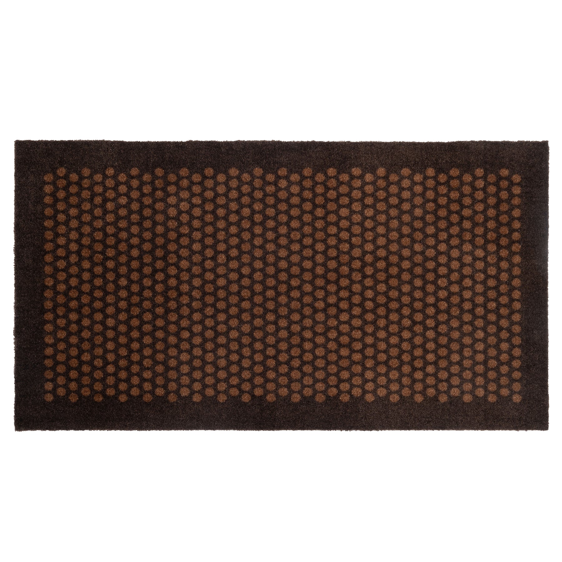 NEW FLOOR MAT 67 x 120 CM - DOT COGNAC/DARK BROWN