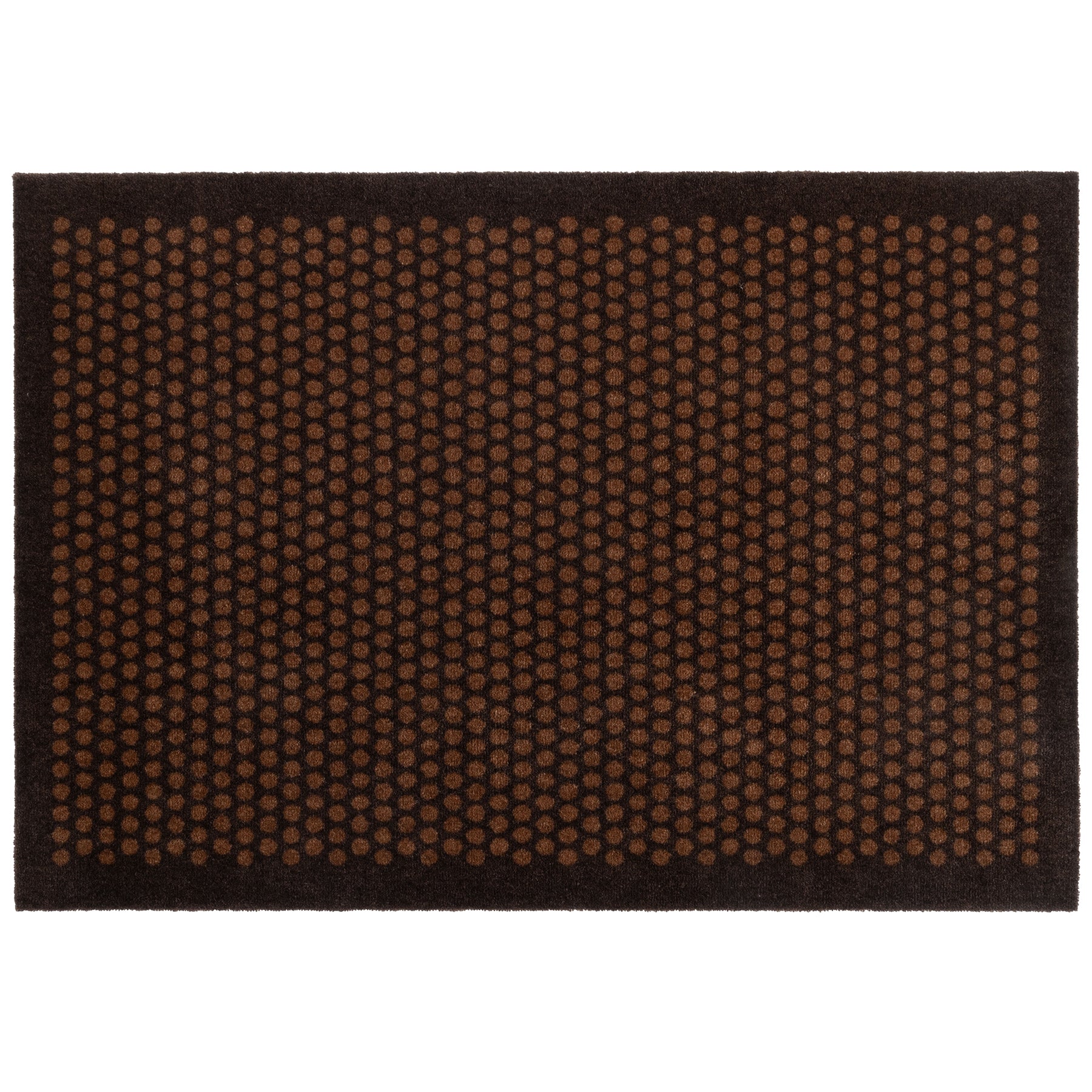 NEW FLOOR MAT 90 X 130 CM - DOT COGNAC/DARK BROWN