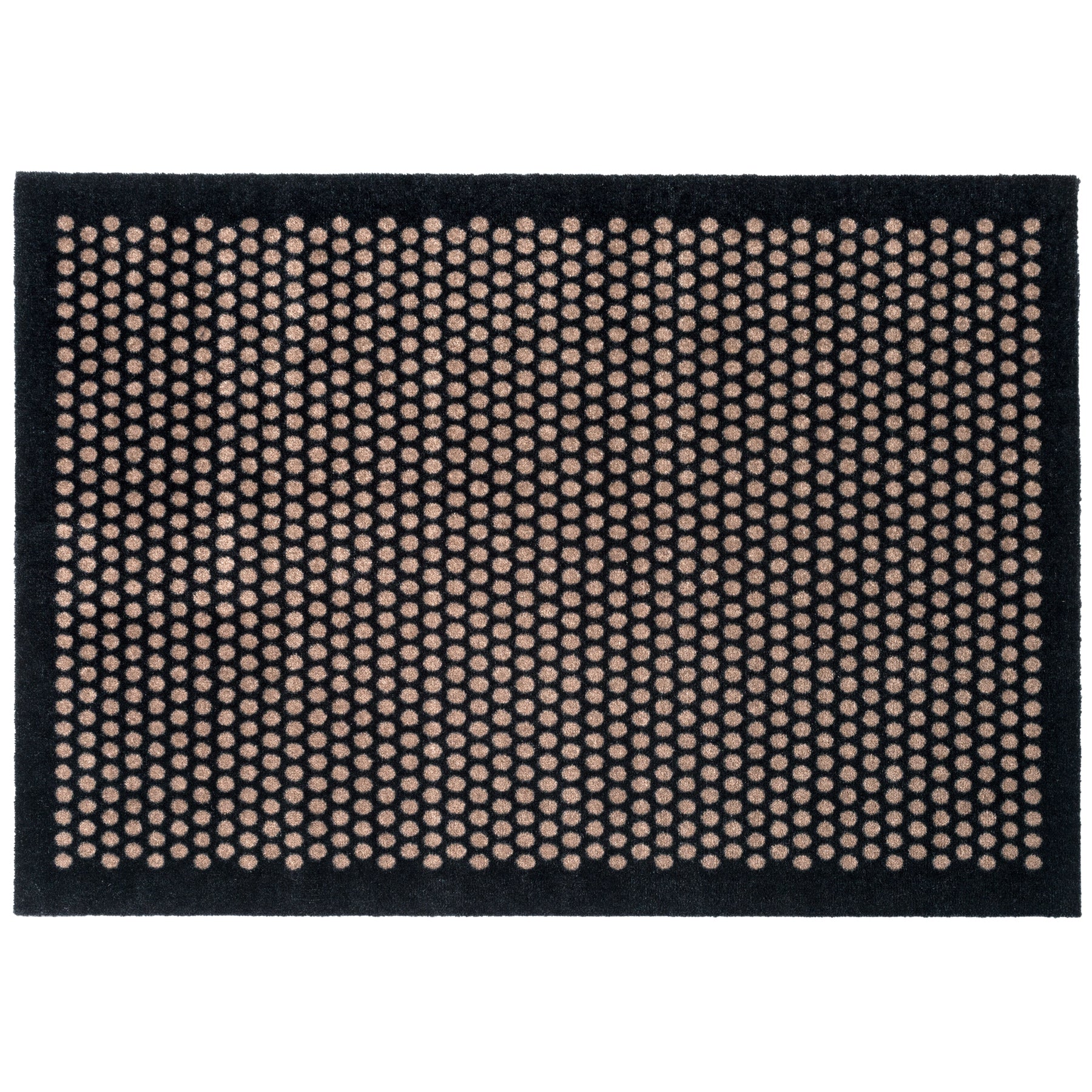 FLOOR MAT 90 x 130 CM - DOT BLACK/SAND