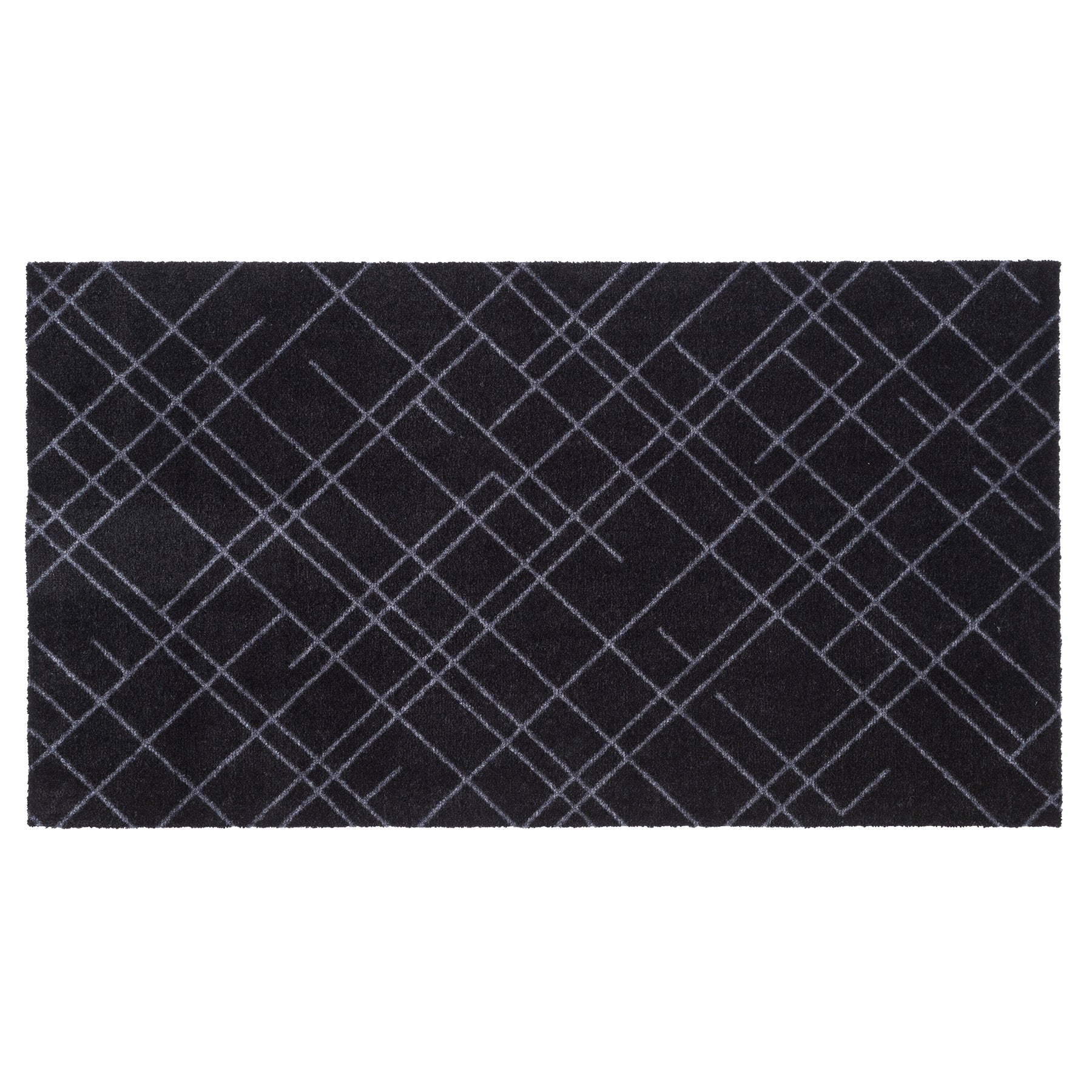 FLOOR MAT 67 x 120 cm - LINES BLACK/GREY