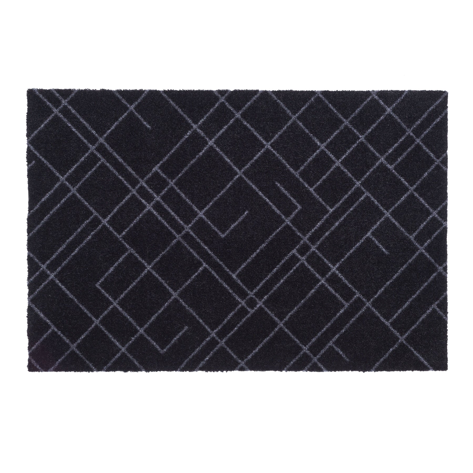 FLOOR  MAT 60 x 90 cm - LINES BLACK/GREY