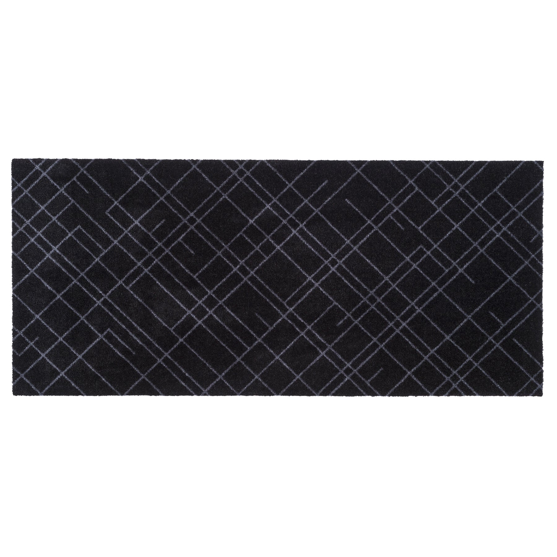 FLOOR MAT 67 x 150 CM - LINES BLACK/GREY